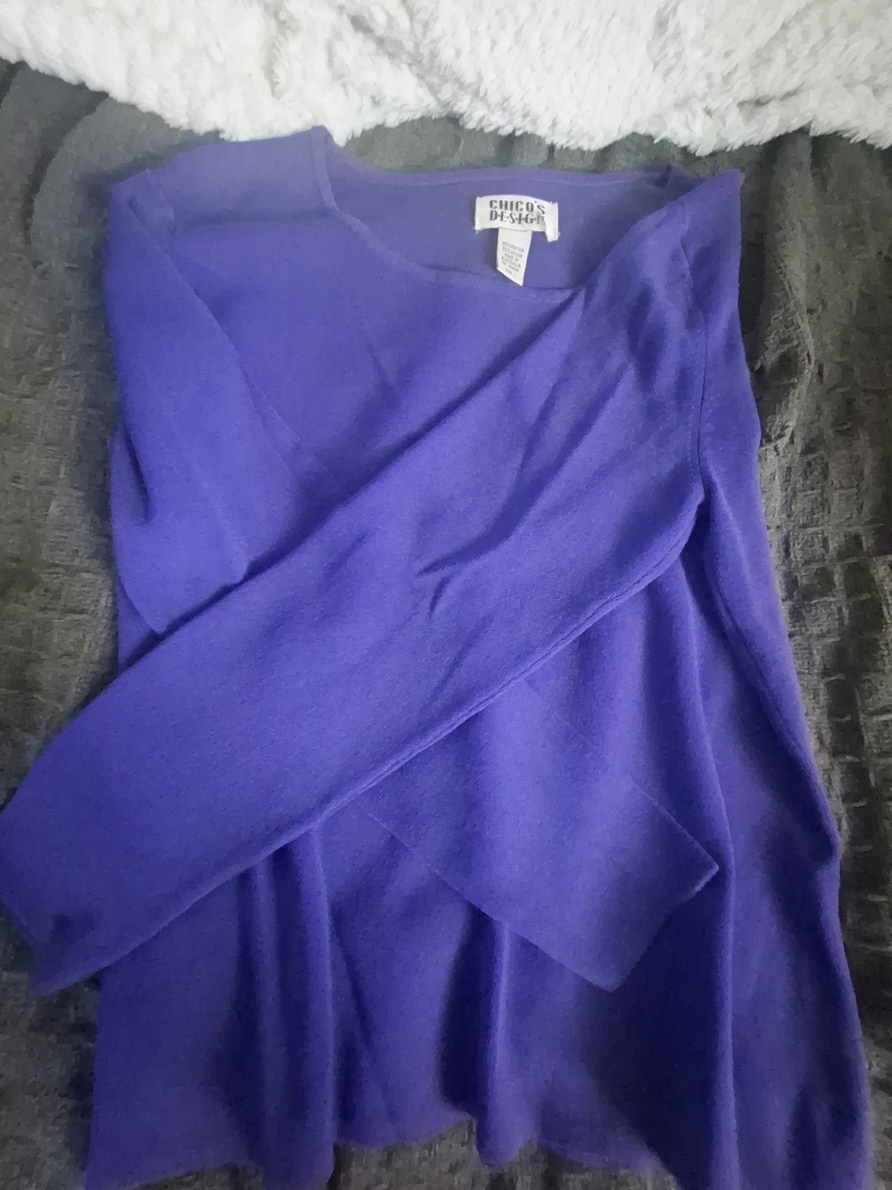 Chico's Vibrant Purple Crewneck Sweater